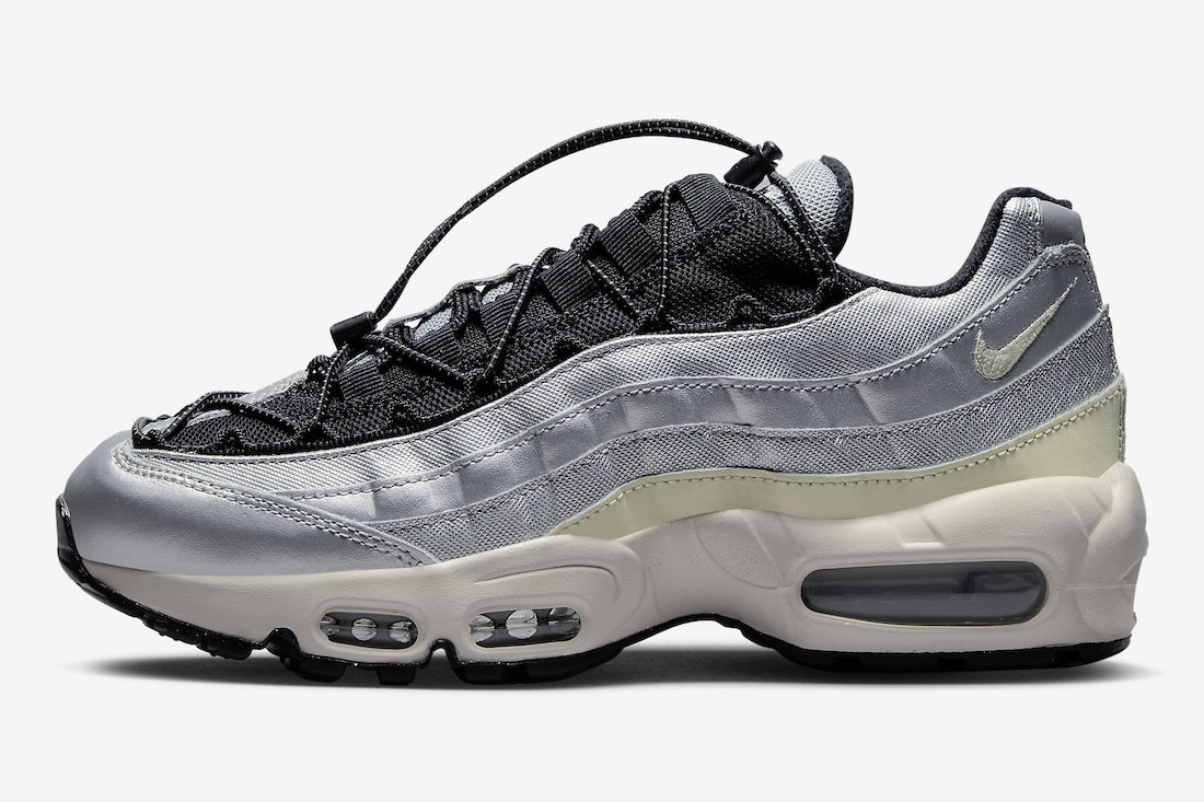 Nike Air Max 95 Metallic Silver Alabaster Black FD0798-001 Release Date Lateral