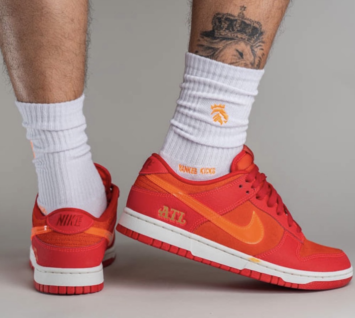 Nike Dunk Low ATL Atlanta FD0724-657 Release Date On-Feet Heels