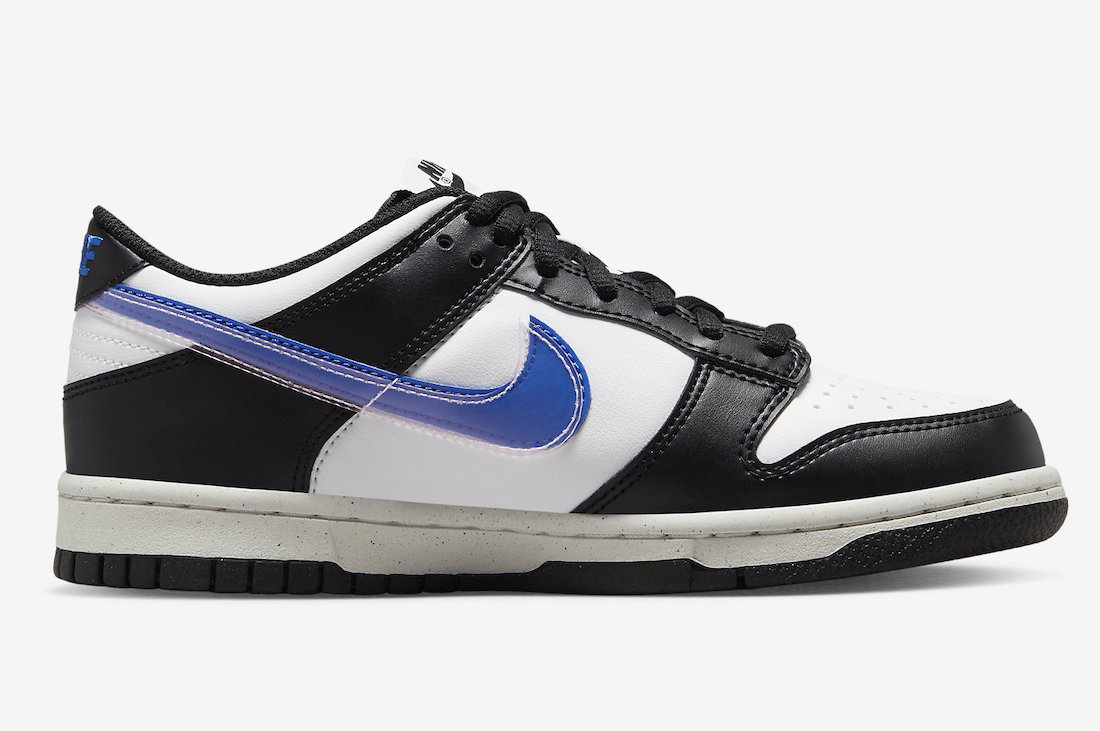 Nike Dunk Low GS Black White Game Royal FD0689-001 Release Date