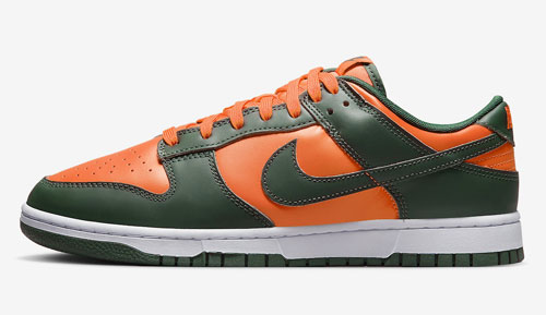 Nike Dunk Low Miami Hurricanes official release dates 2022