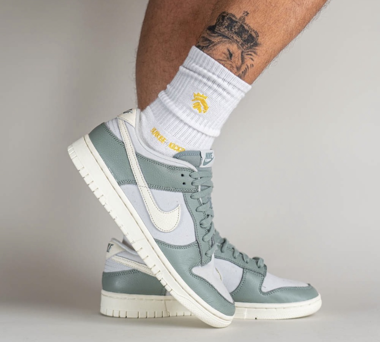 Nike calf Dunk Low Mica Green DV7212 300 Release Date On Feet 4