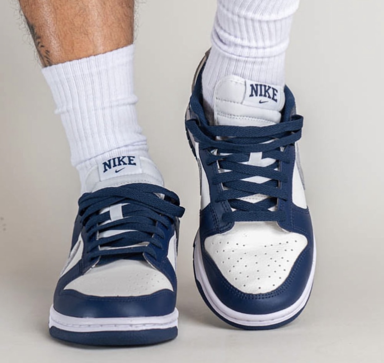 Nike Dunk Low Midnight Navy FD9749-400 Release Date On-Feet Front