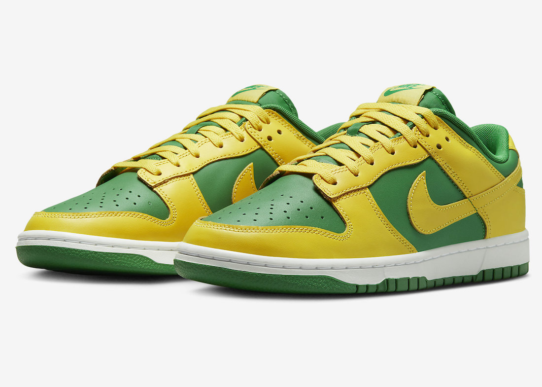 Nike Dunk Low Reverse Brazil Apple Green Yellow Strike DV0833 300 Release Date 4