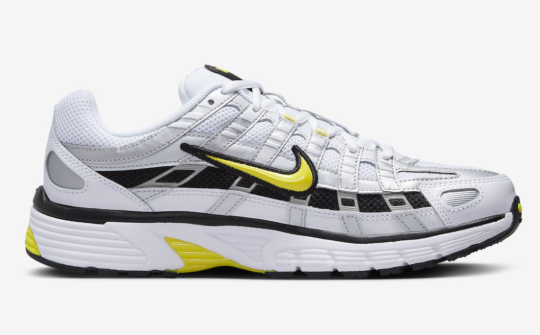 Nike P-6000 White Yellow Black Silver FD9876-102 Release Date Medial