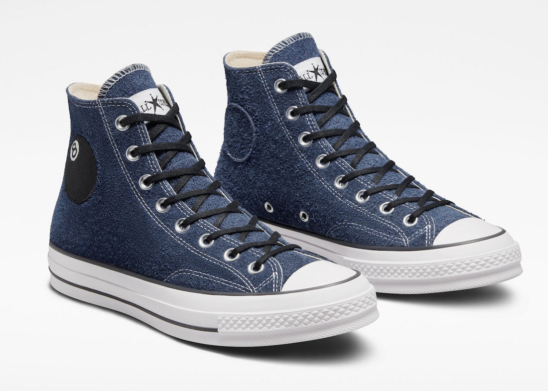 Stussy Converse Chuck Taylor All Star Baskets montantes pointure large Noir 8-Ball Release Date