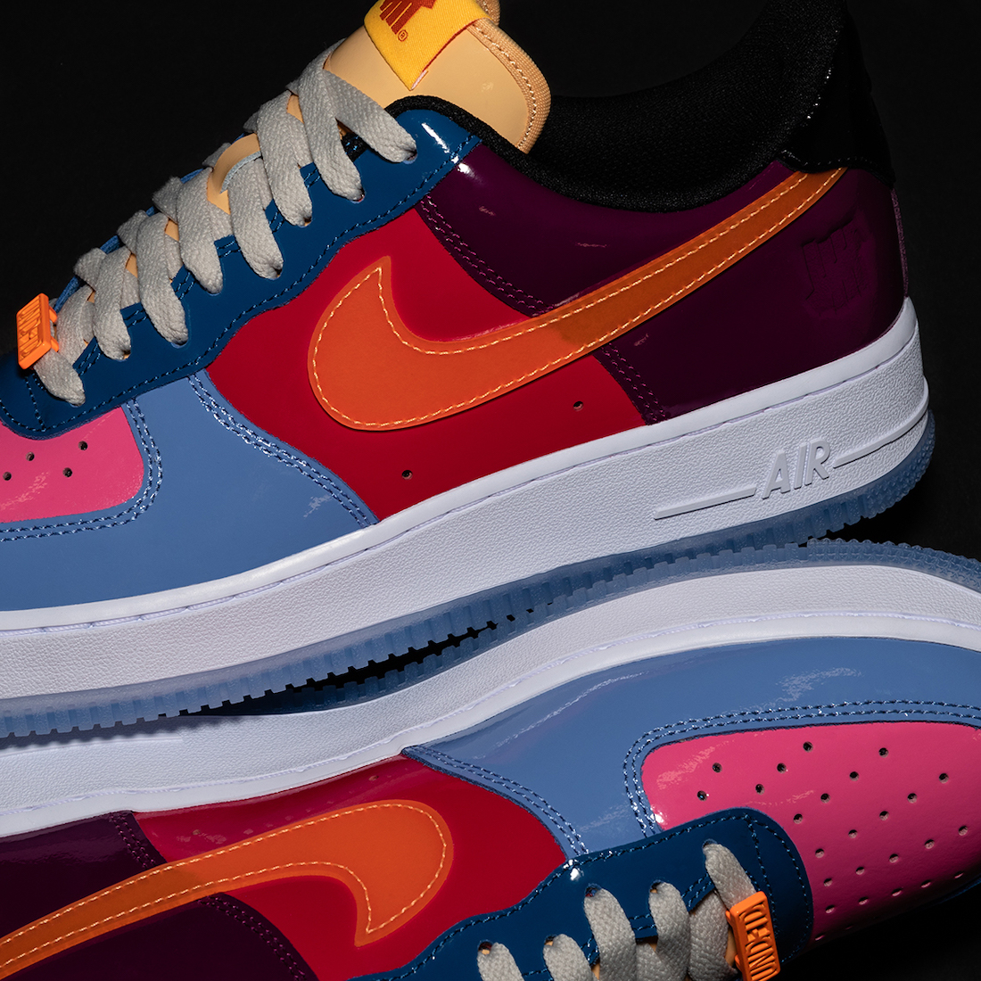 Undefeated Nike Air Force 1 Patent Total Orange DV5255-400 Release Date Swooshes