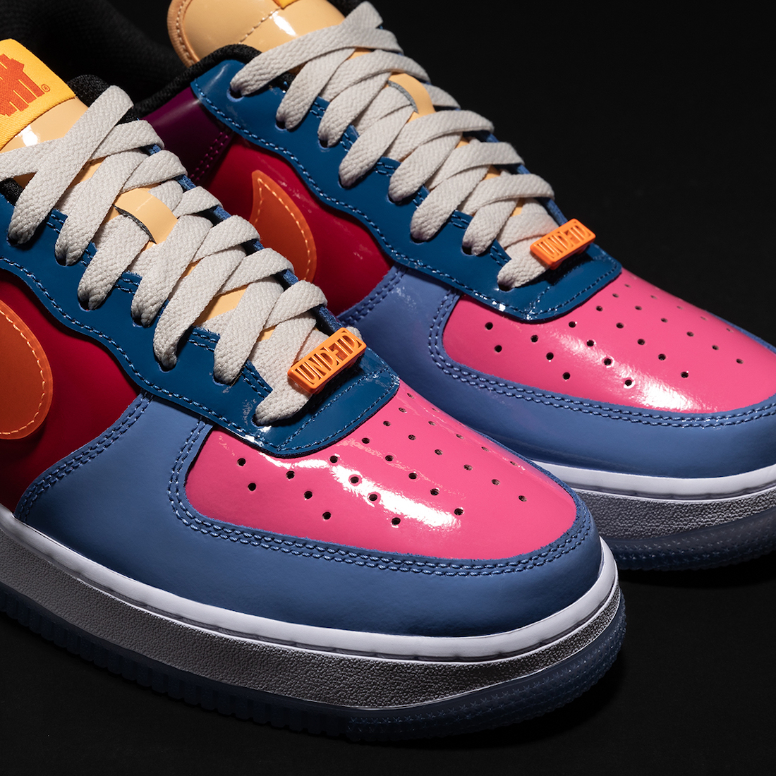 Undefeated Nike Air Force 1 Patent Total Orange DV5255-400 Release Date Toe