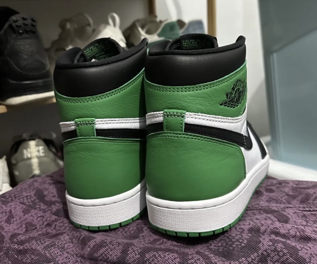 Air Jordan 1 High OG Lucky Green DZ5485-031 Release Date Heels