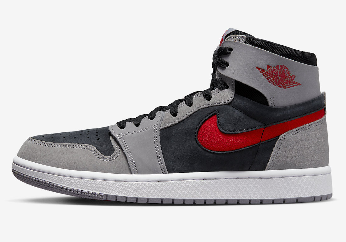 Air Jordan 1 High Zoom CMFT 2 Black Fire Red Cement Grey White DV1307-060 Release Date Lateral