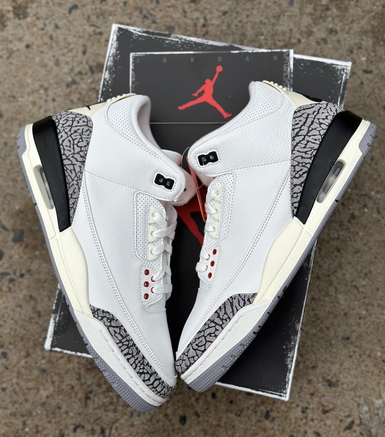 concrete jordan 3s