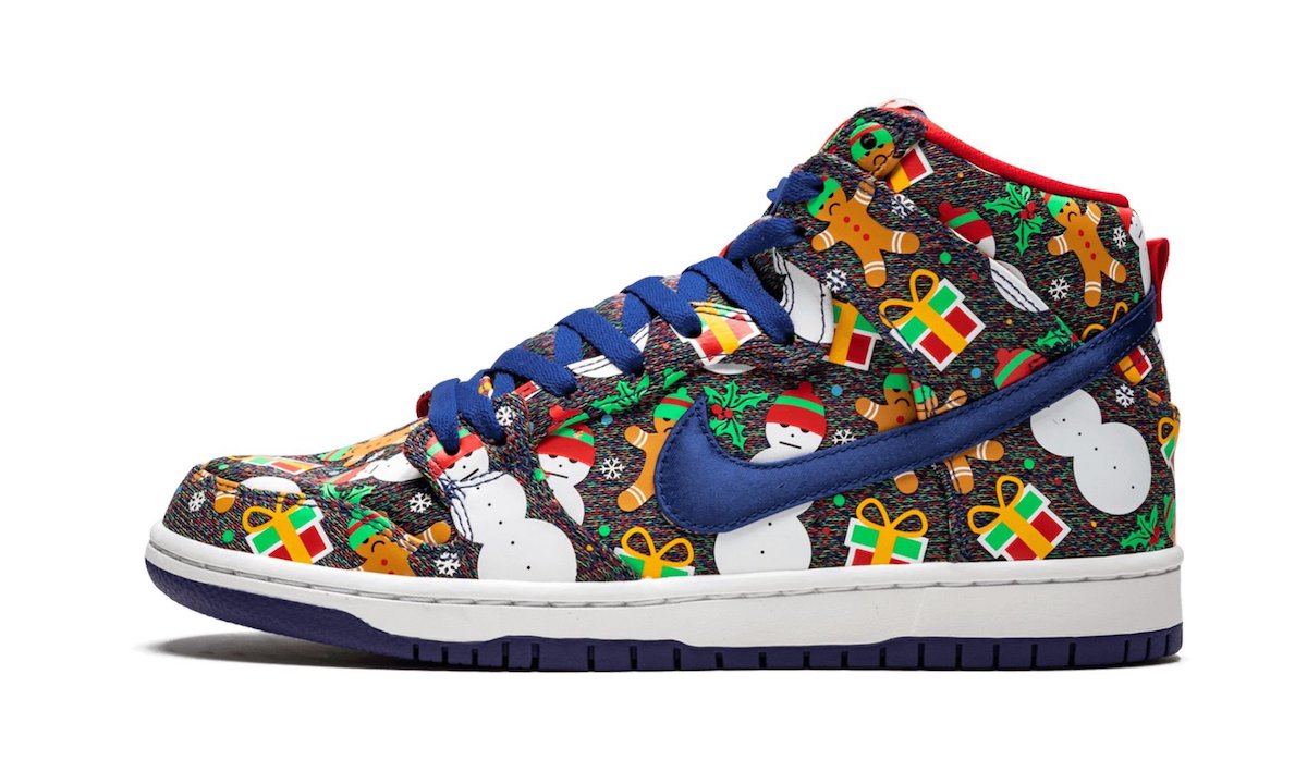 Concepts Nike SB Dunk High Ugly Christmas Sweater 881758-446 Release Date Lateral
