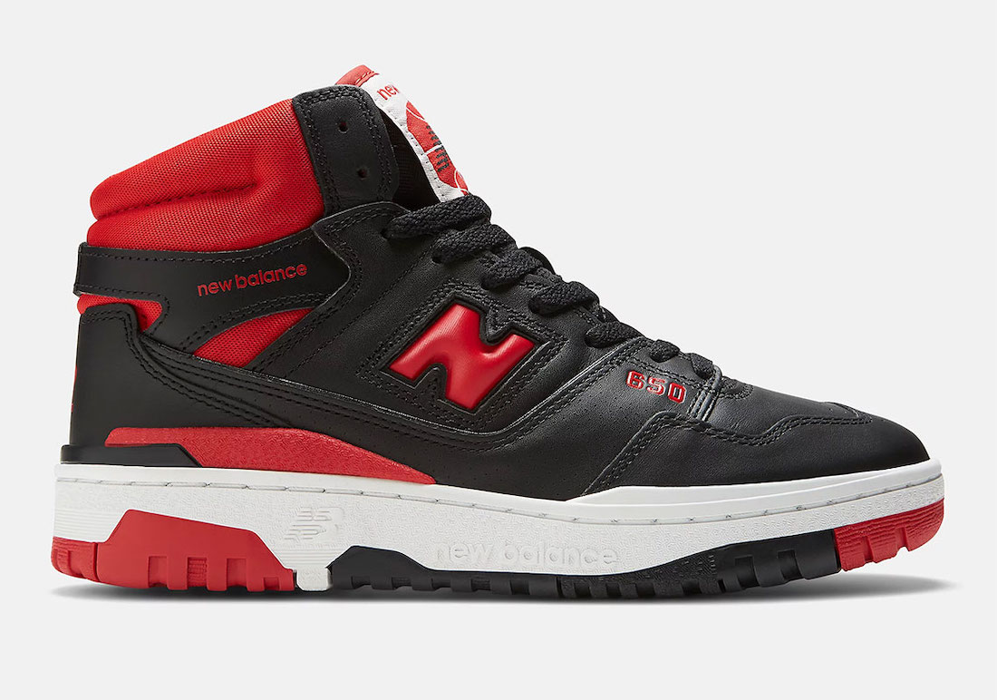 New Balance 650 Bred Black Red White BB650RBR Release Date Lateral