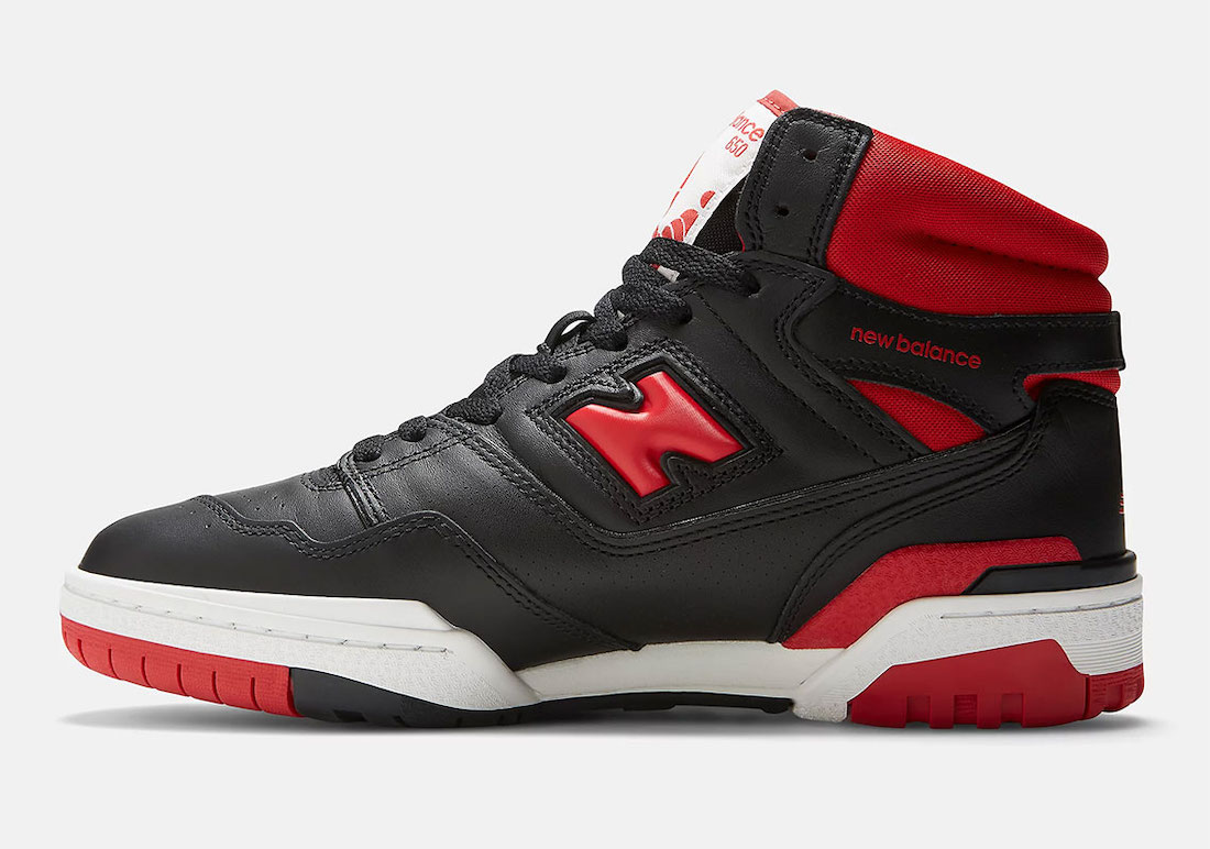 New Balance 650 Bred Black Red White BB650RBR Release Date Medial
