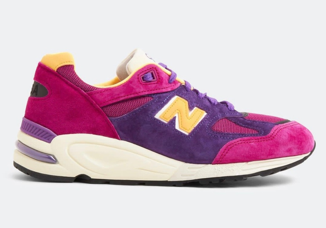 New Balance 990v2 Made in USA Pink Purple M990PY2 Release Date Lateral