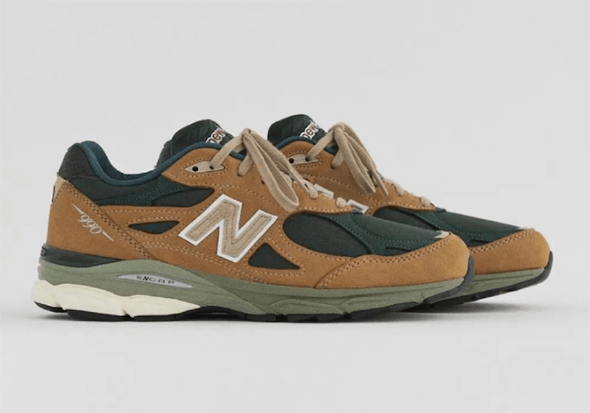 New Balance 990v3 Made in USA Tan Green M990WG3 Release Date | SBD