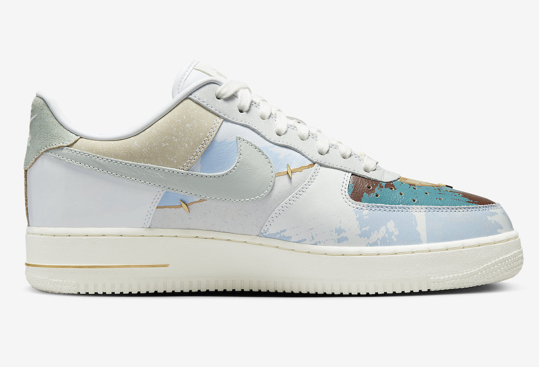 Nike Air Force 1 Low Patchwork FB4957-111 Release Date Medial