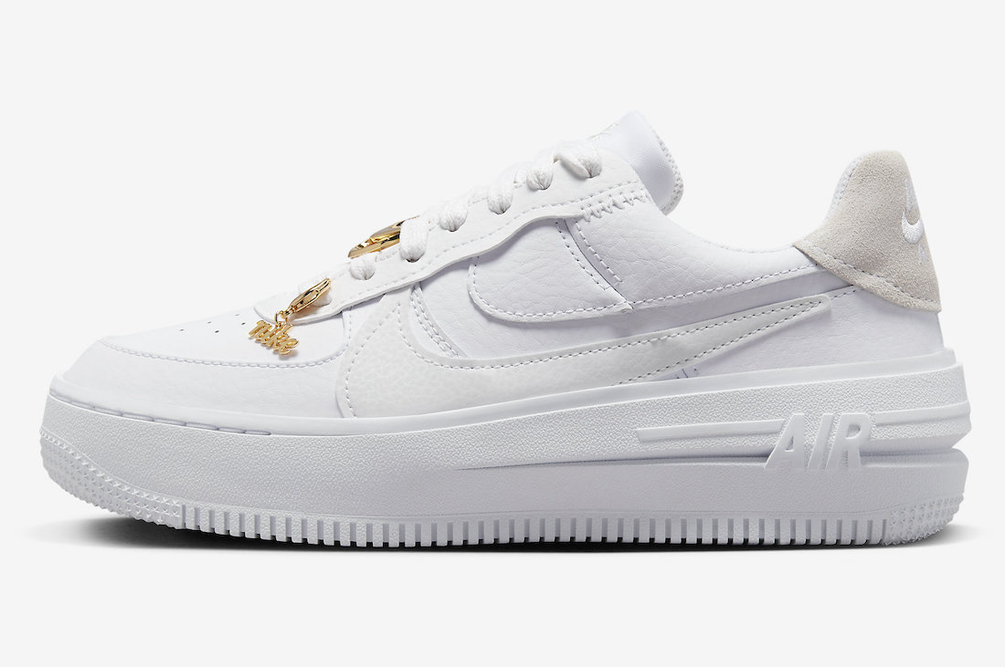 Nike Air Force 1 PLT.AF.ORM Bling FB8473-100 Release Date Lateral