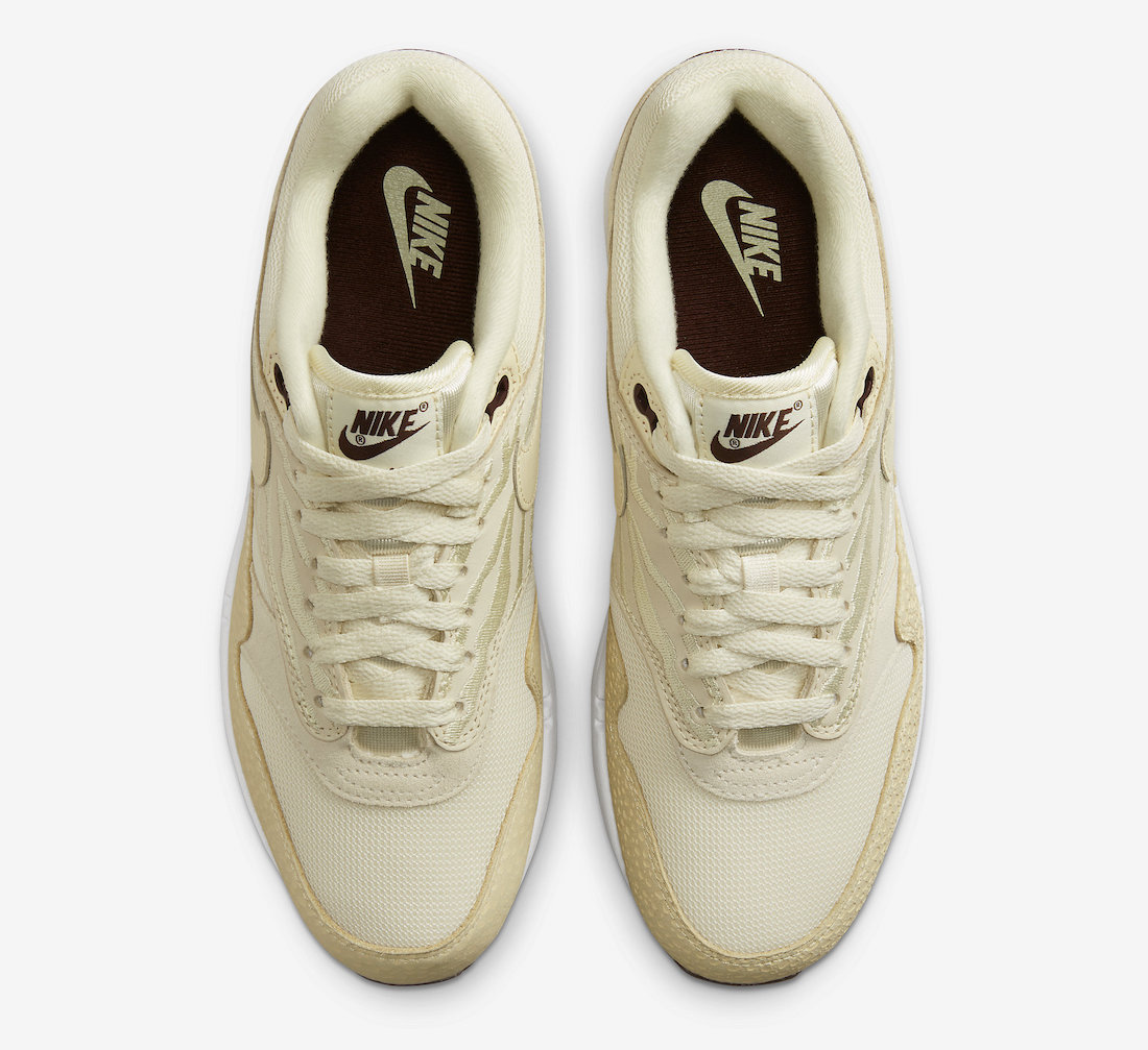 Nike Air Max 1 87 Coconut Milk Alabaster Saturn Gold White FD9856-100 Release Date Top