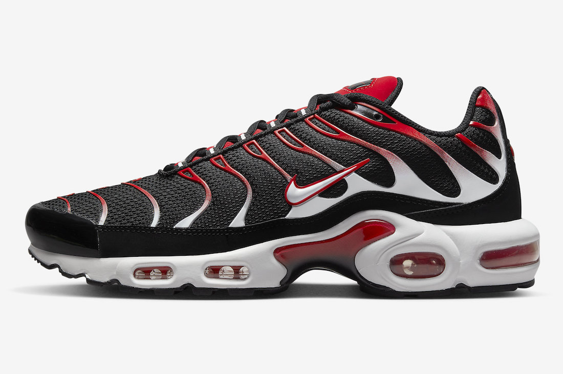 Nike Air Max Plus Black University Red White DM0032-004 Release Date Lateral