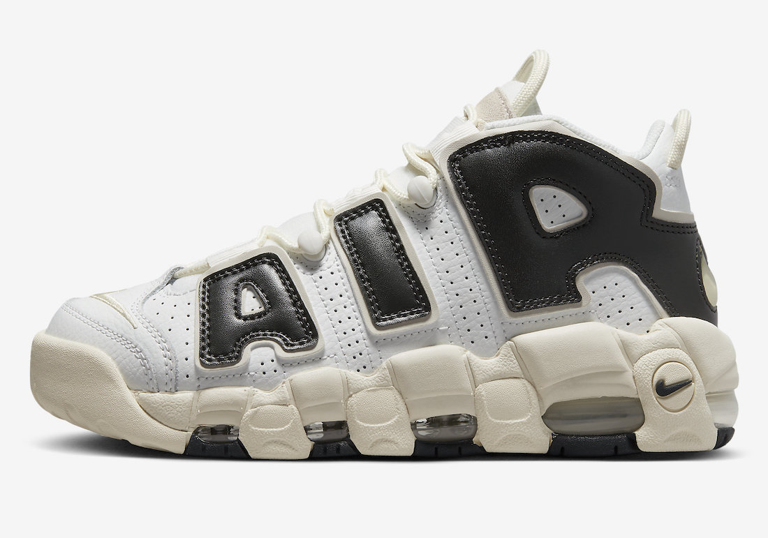 Nike Air More Uptempo White Black Sail FB8480-100 Release Date Lateral