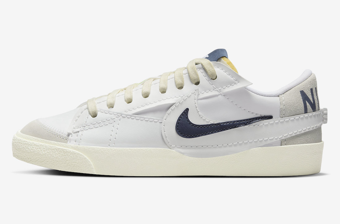 Nike Blazer Low Jumbo White Navy FD0378-121 Release Date Lateral