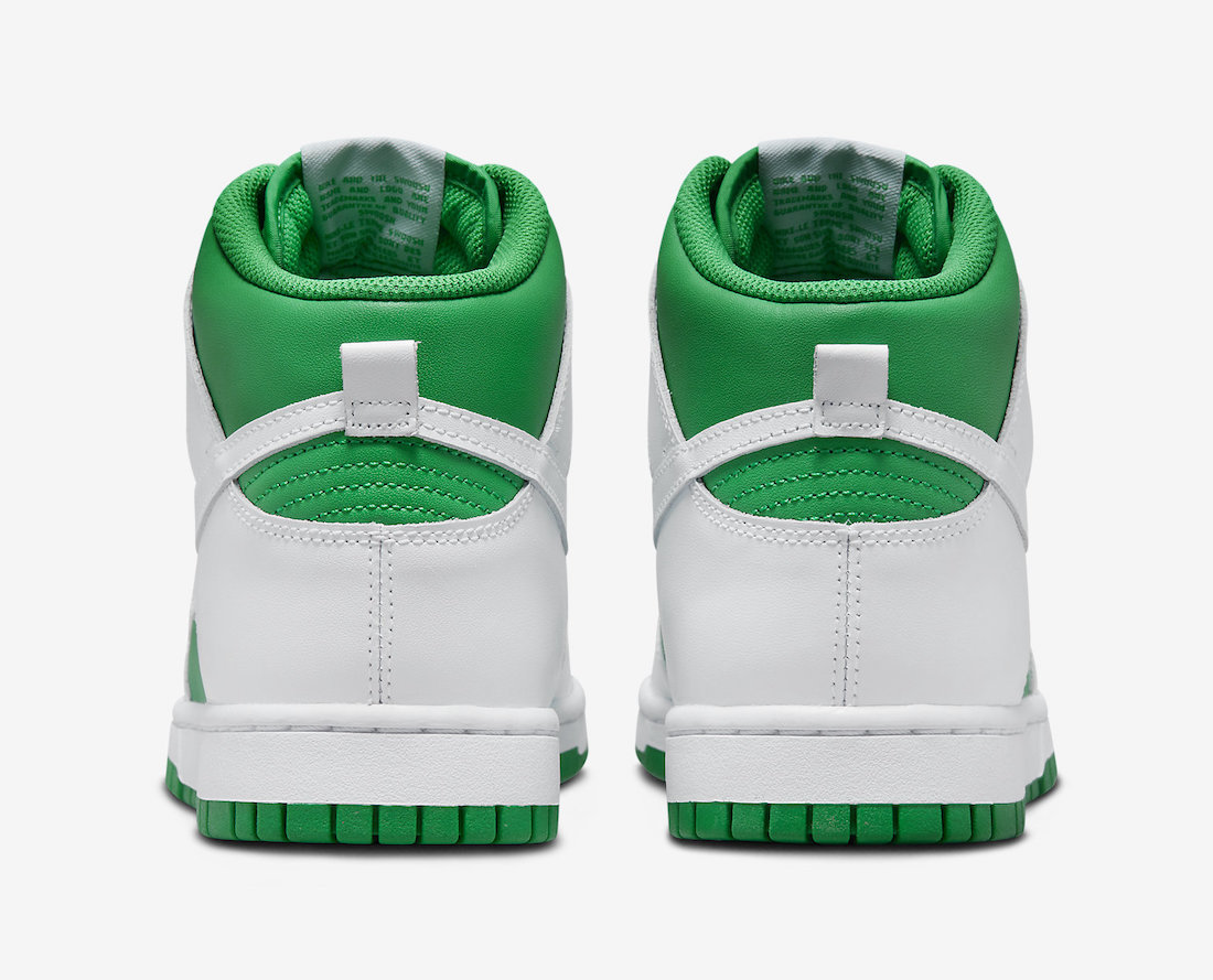 Nike Dunk High Pine Green White DV0829-300 Release Date Heel