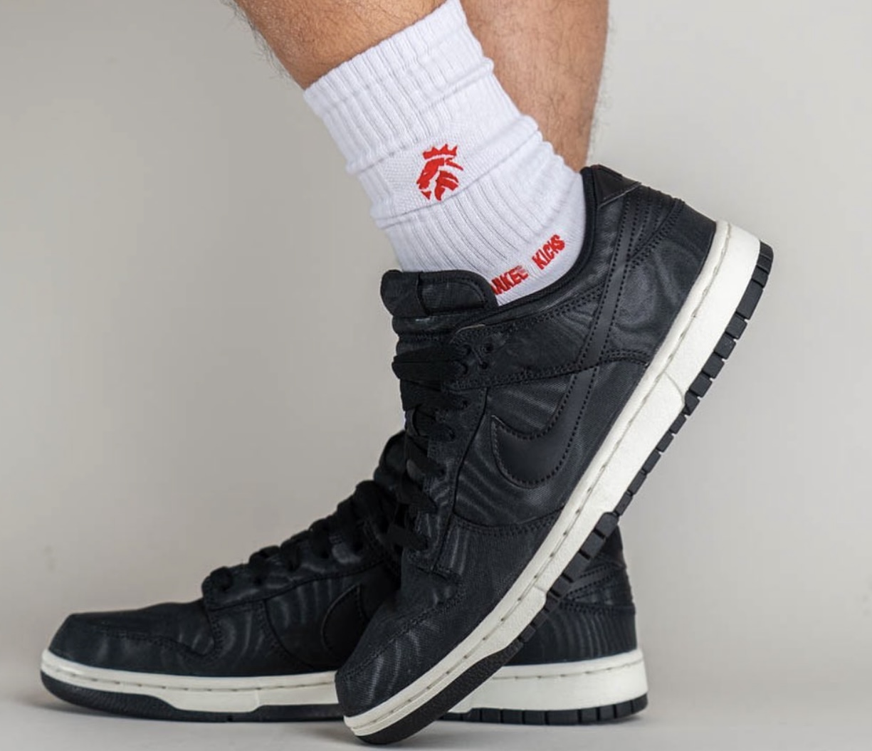 Nike Dunk Low Black Canvas DV7211-001 Release Date On-Foot