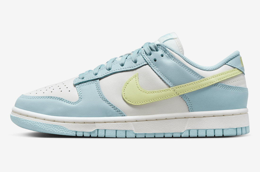 Nike Dunk Low White Blue Volt DD1503-123 Release Date Lateral