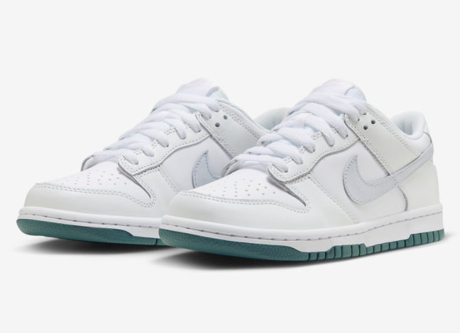 Nike Dunk Low GS White Green Grey FD9911-101 Release Date | SBD