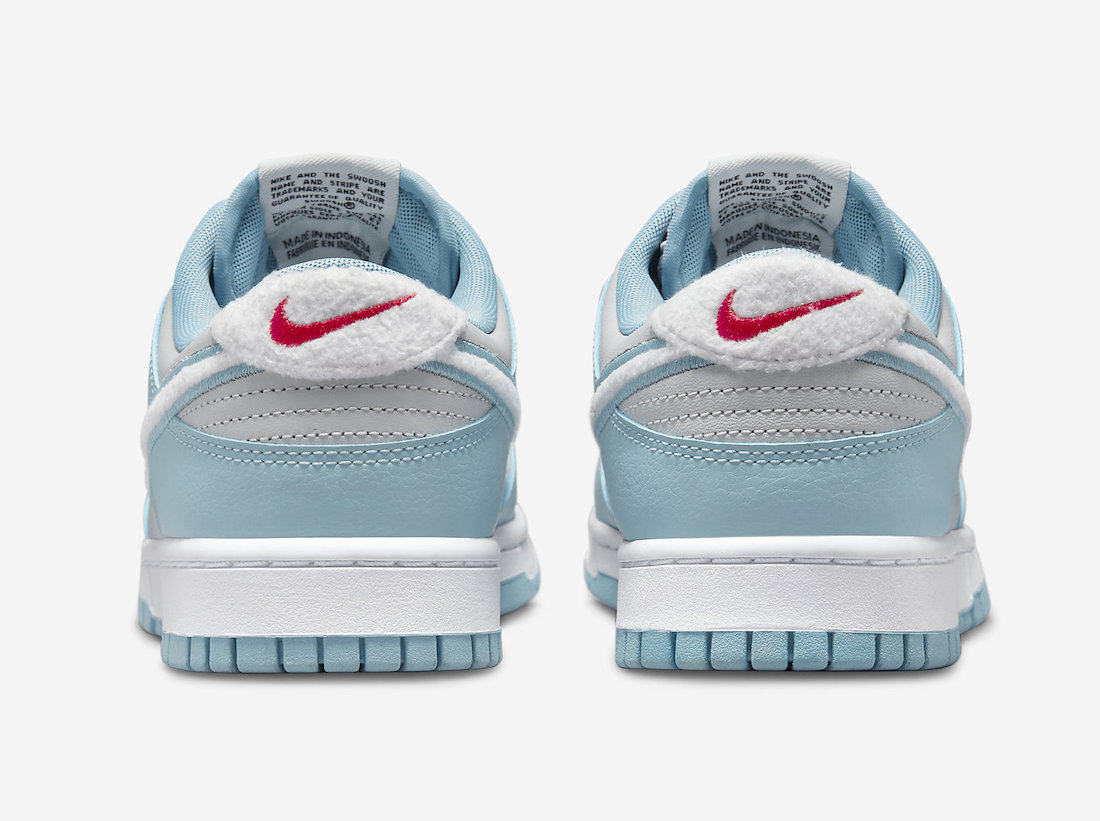 Nike Dunk Low Worn Blue Grey Fog FB1871-011 Release Date Heel