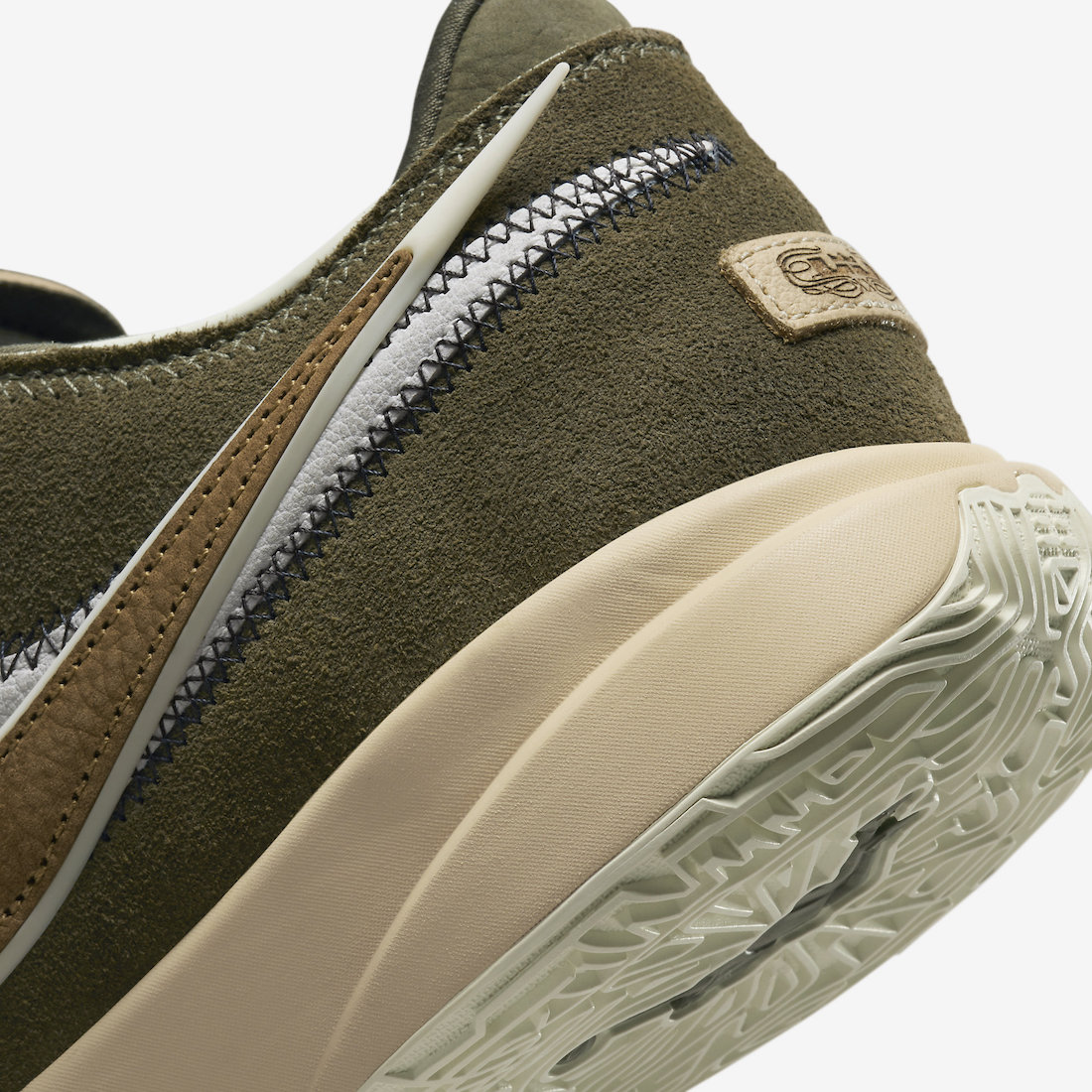 Nike LeBron 20 Olive Suede DV1193-901 Release Date Rear