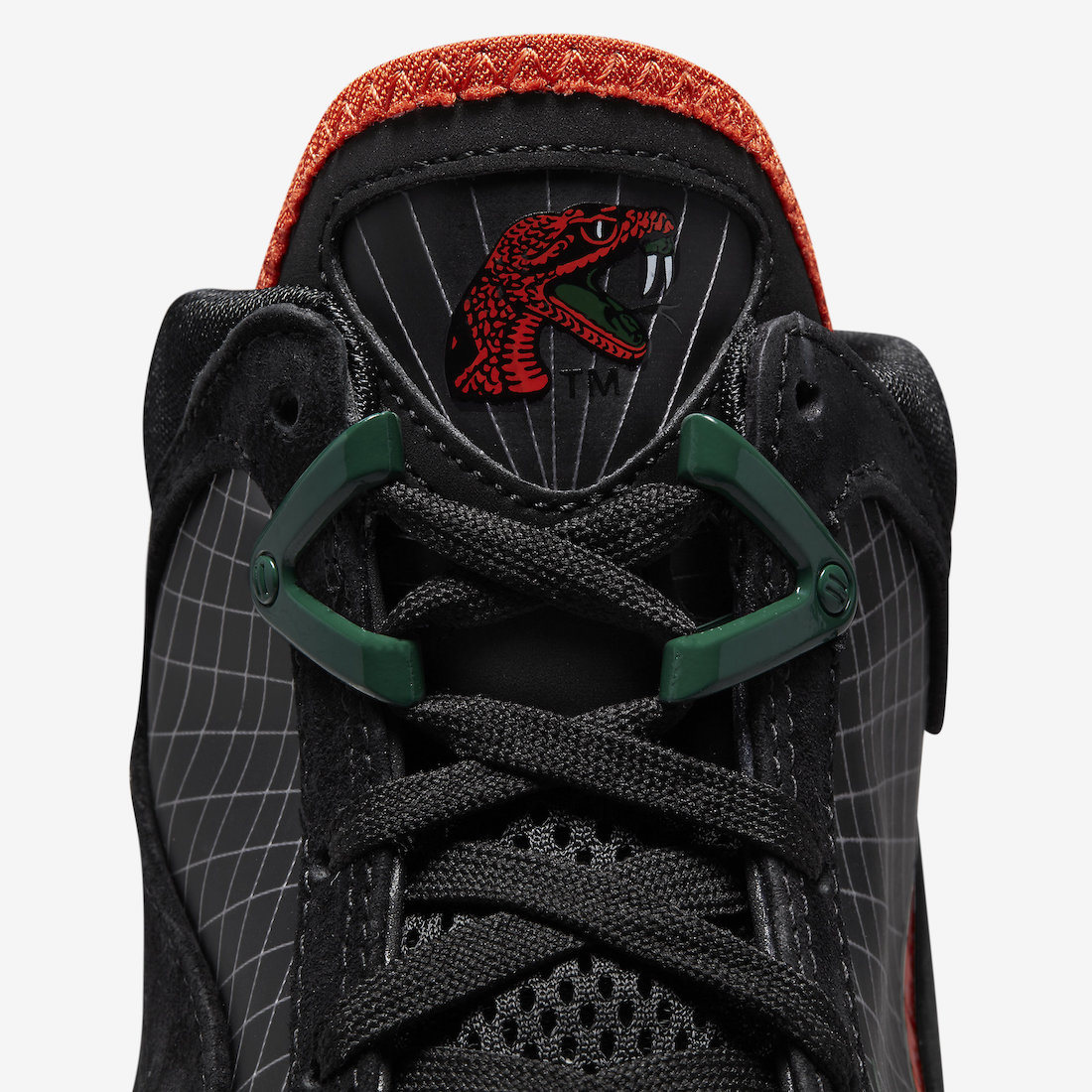 Nike LeBron 7 FAMU Florida AM DX8554-001 Release Date Tongue