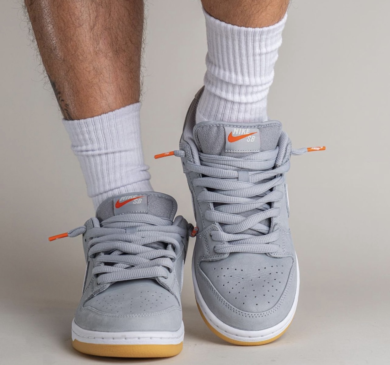 Nike SB Dunk Low Wolf Grey Gum DV5464 001 Release Date On Feet 5