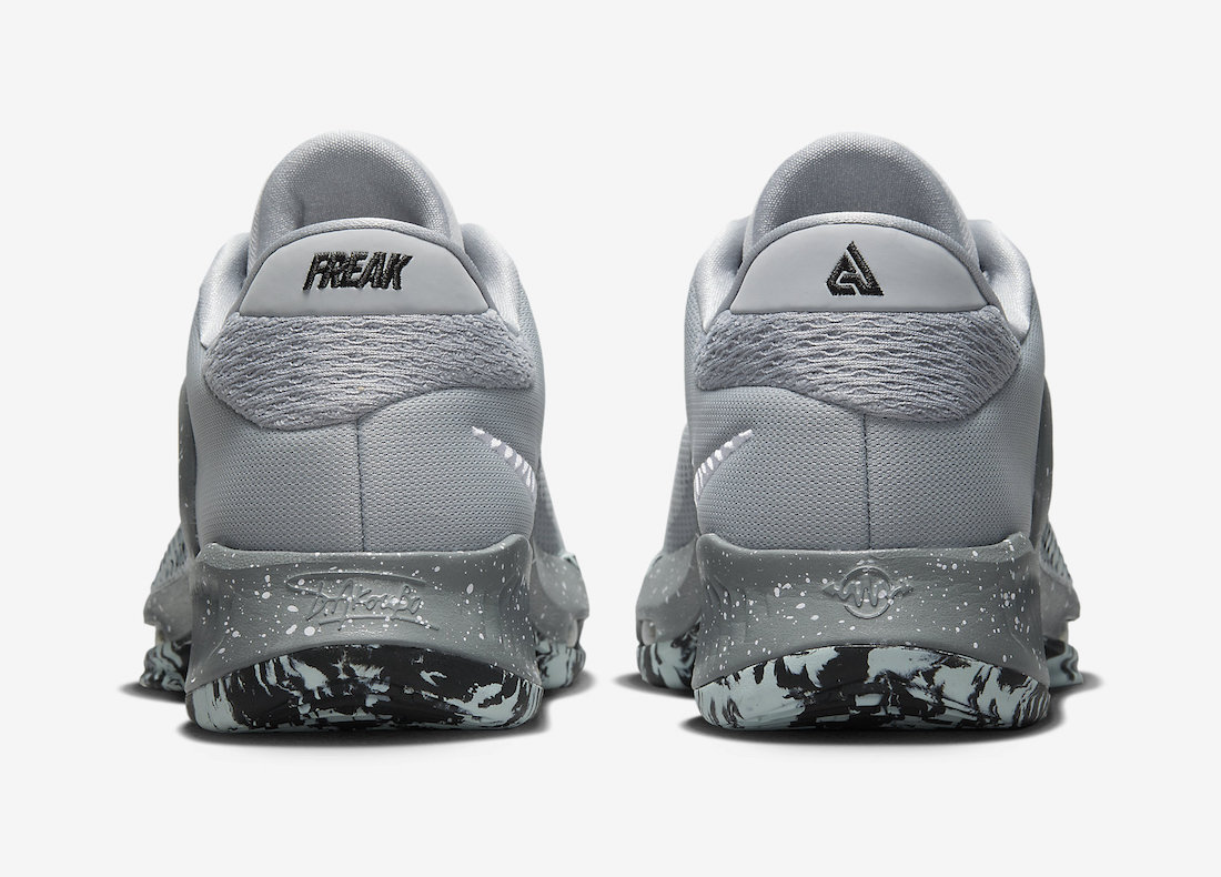 Nike Zoom Freak 4 Wolf Grey Cool Grey DJ6149-004 Release Date Heel