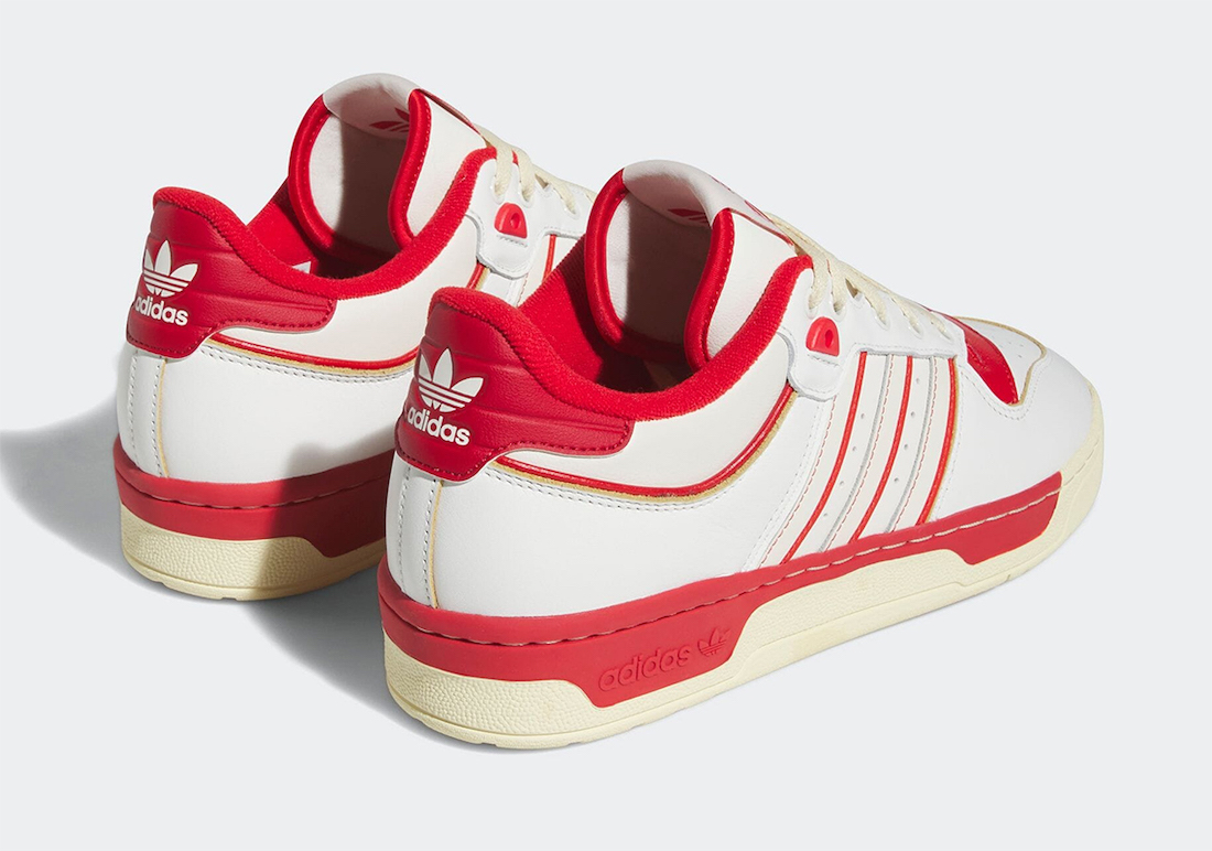 adidas Rivalry Low 86 White Red GZ2557 Release Date Heel
