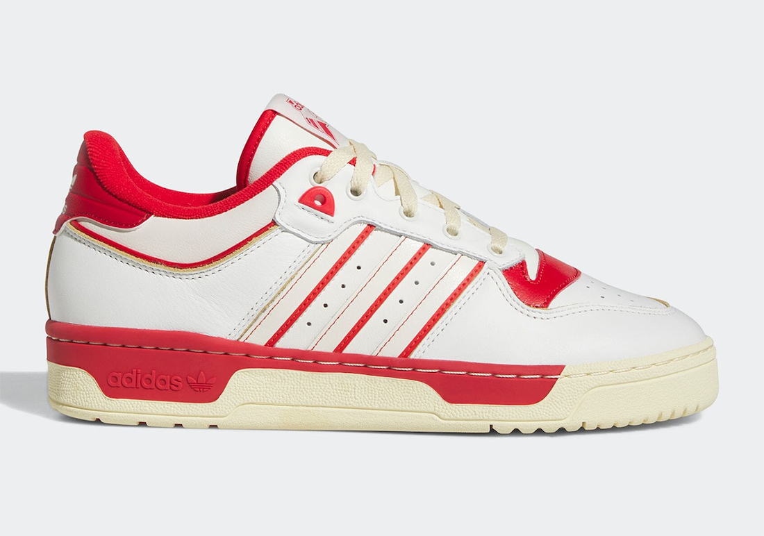 adidas Rivalry Low 86 White Red GZ2557 Release Date Lateral
