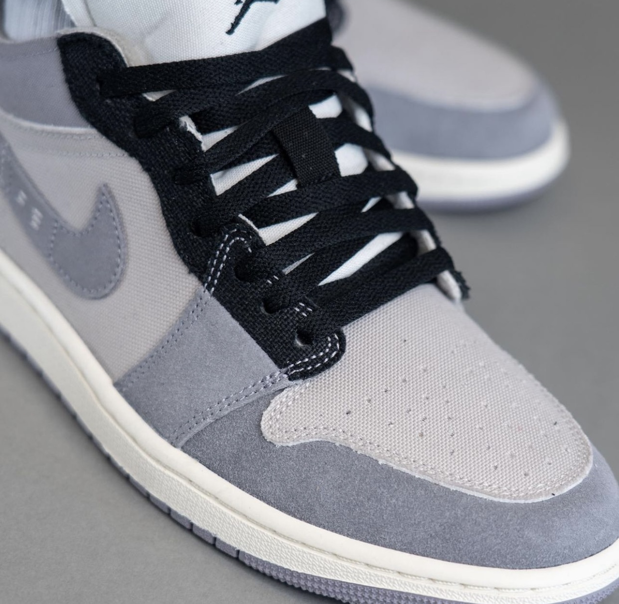 Air Jordan 1 Low Craft Cement Grey On-Feet