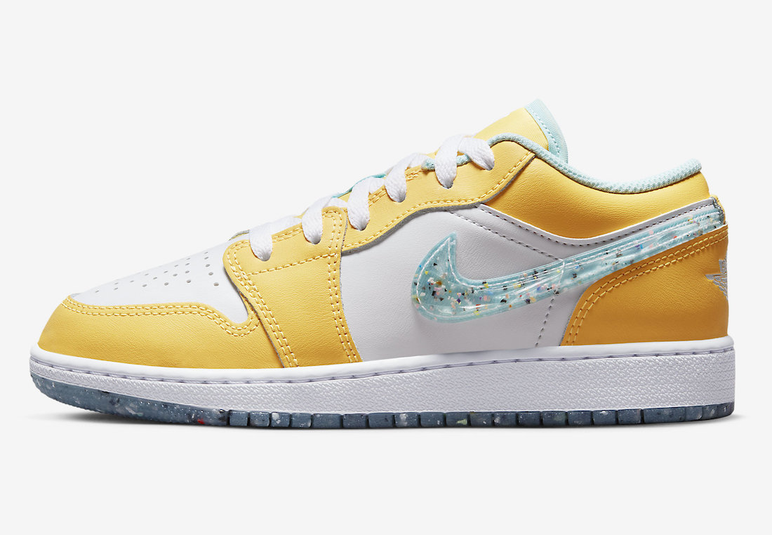 Air Jordan 1 Low GS Yellow White DX4375-800 Release Date Lateral 
