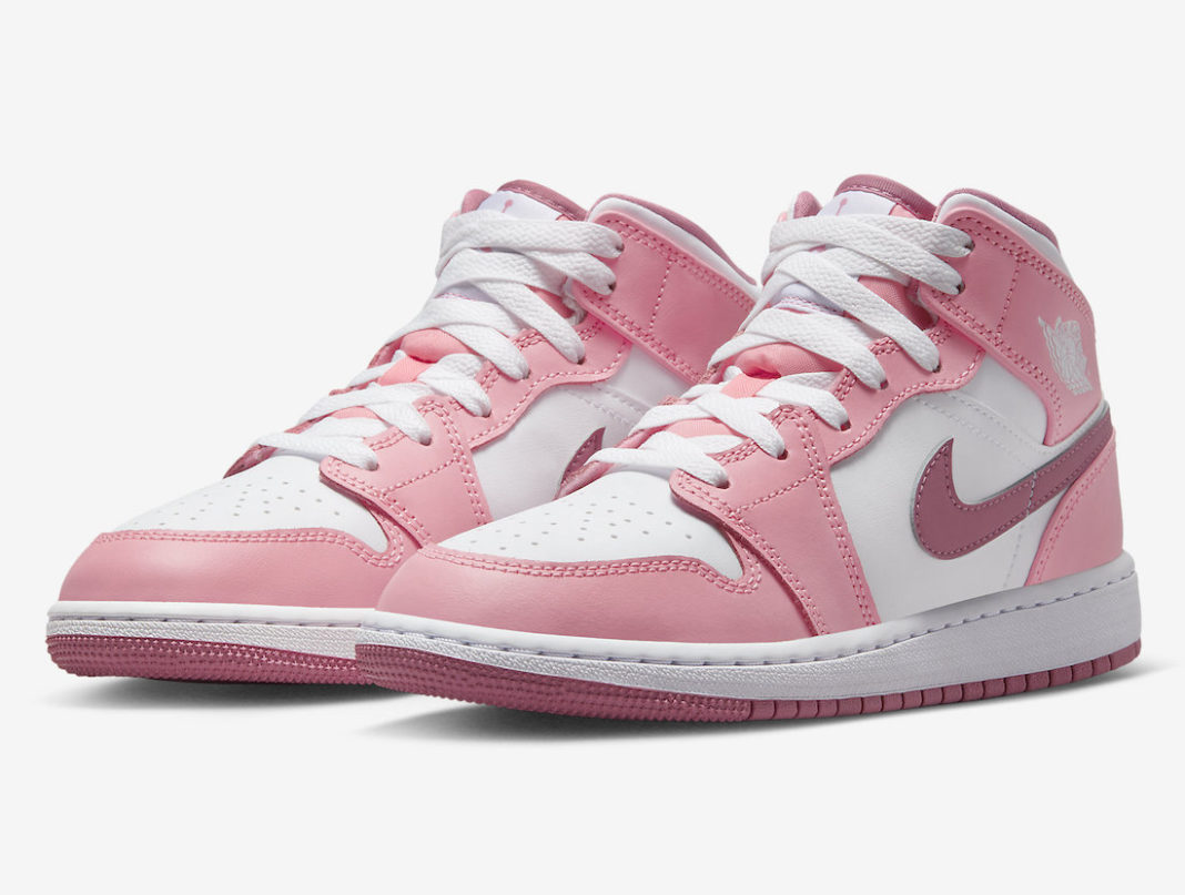 Air Jordan 1 Mid GS Pink White Valentines Day Release Date