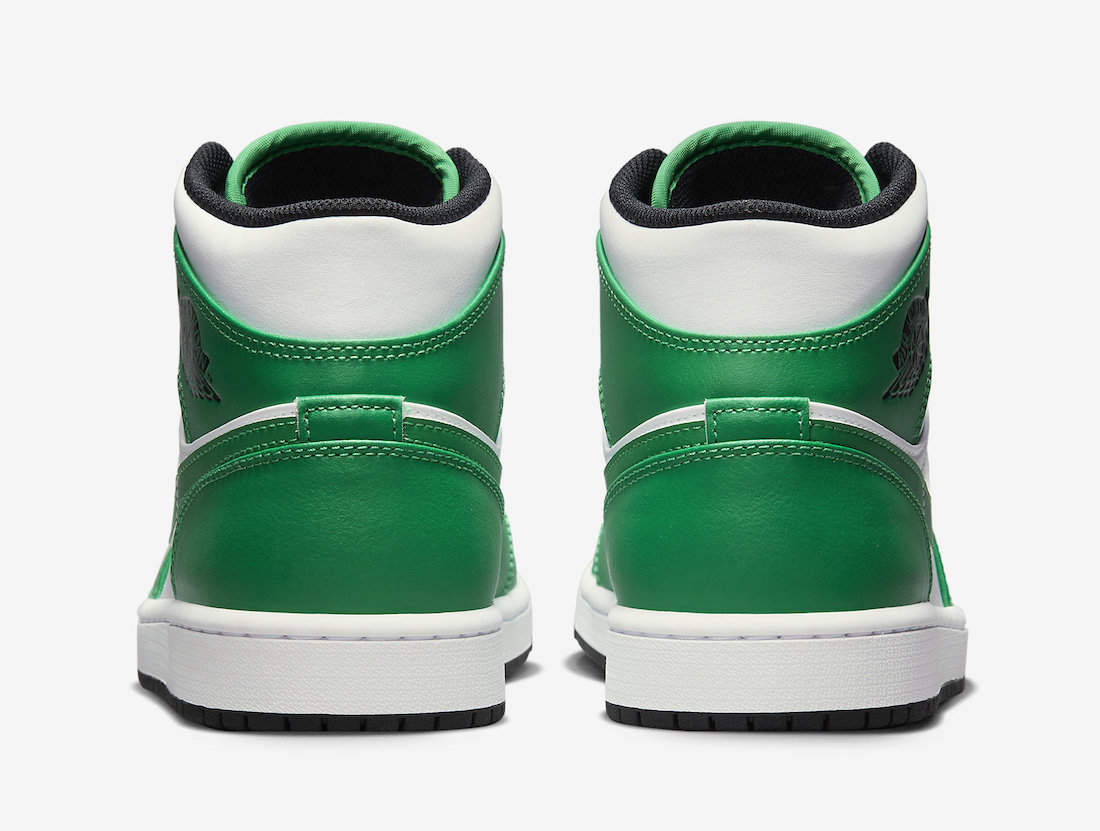 Air Jordan 1 Mid Lucky Green Celtics DQ8426-301 Release Date Heel