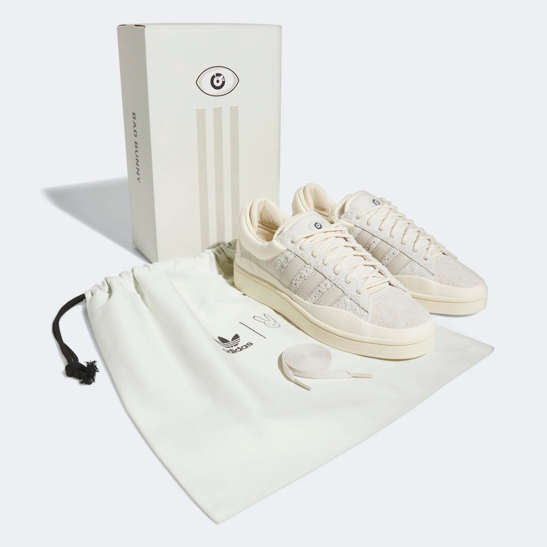 Bad Bunny adidas Campus Cloud White FZ5823 Release Date Box