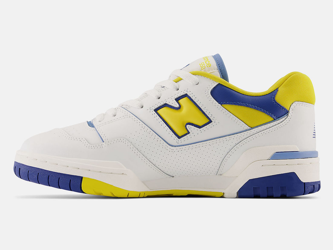 New Balance 550 White Yellow Blue BB550NCG Release Date Medial