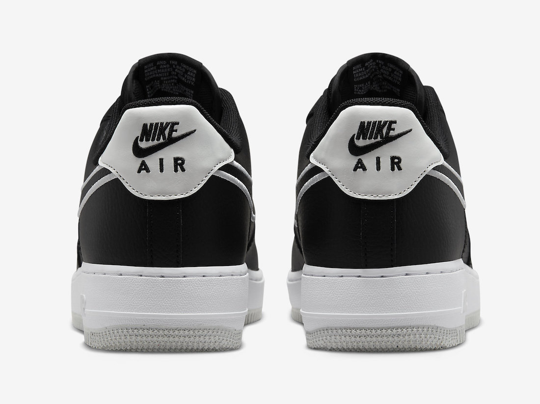 Nike Air Force 1 Low Black White FJ4211-001 Release Date Heel