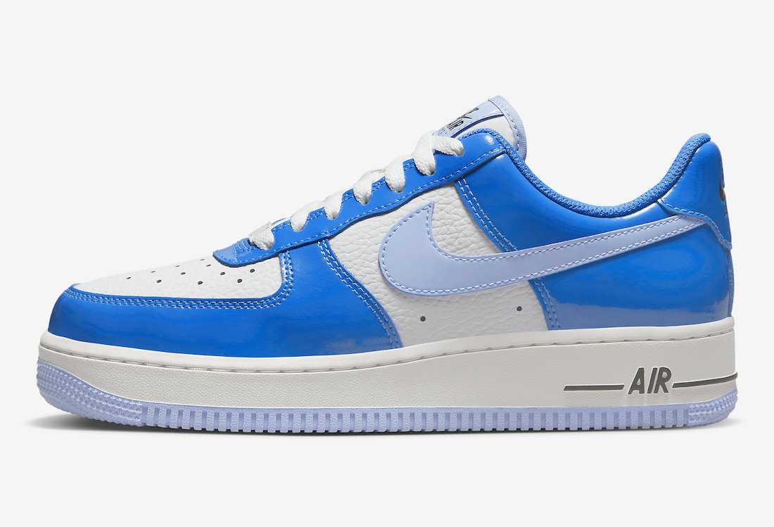 Nike Air Force 1 Low Blue Patent FJ4801-400 Release Date Lateral