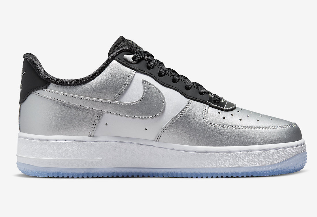 Nike Air Force 1 Low Chrome Metallic Silver Black DX6764-001 Release Date Medial