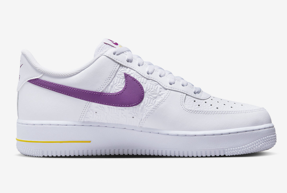 Nike Air Force 1 Low EMB Bold Berry Lakers FJ4209-100 Release Date