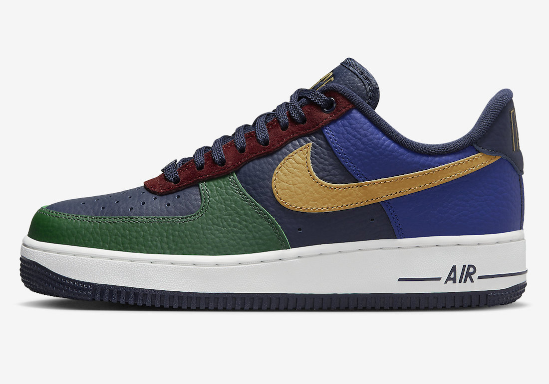 Nike Air Force 1 Low LX Gorge Green Gold Suede Obsidian DR0148-300 Release Date Lateral