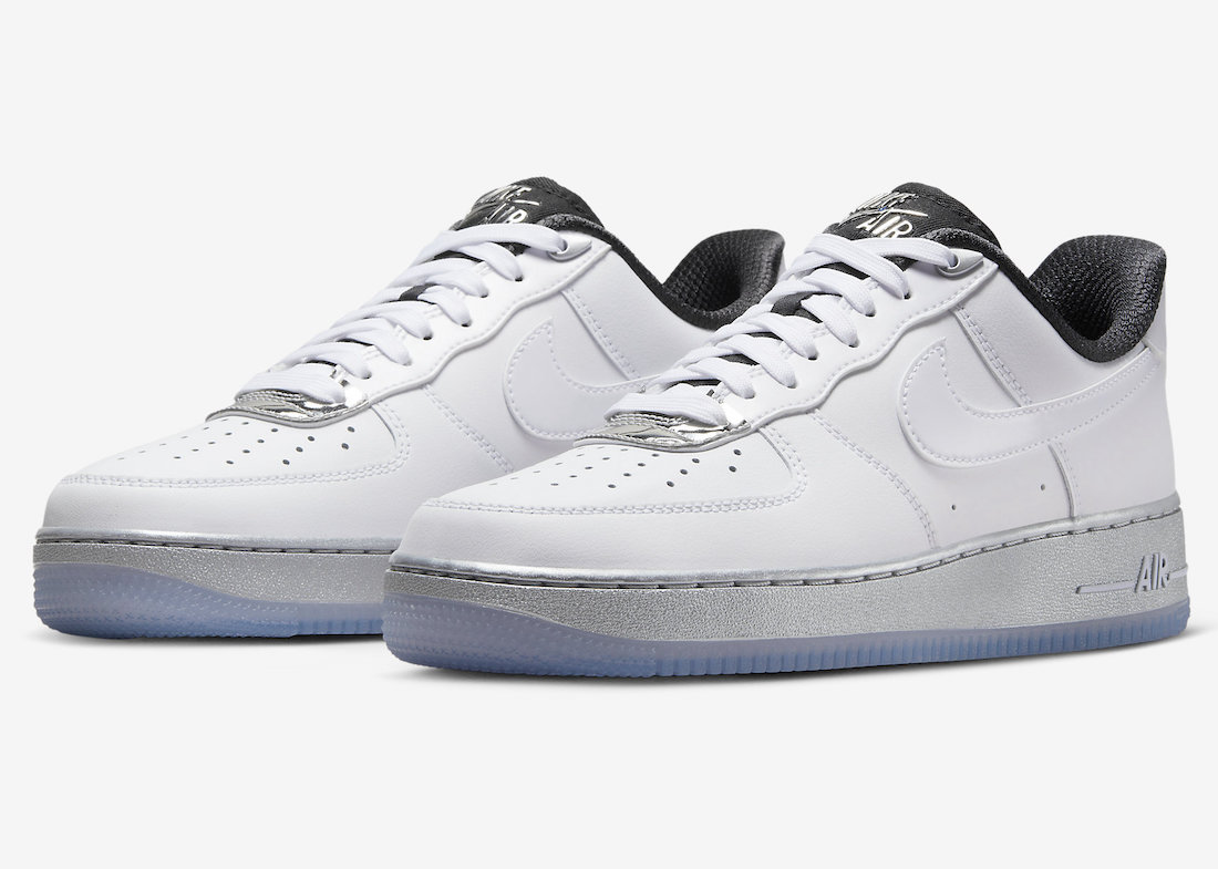 Nike Air Force 1 Low White Chrome Metallic Silver Black DX6764-100 Release Date