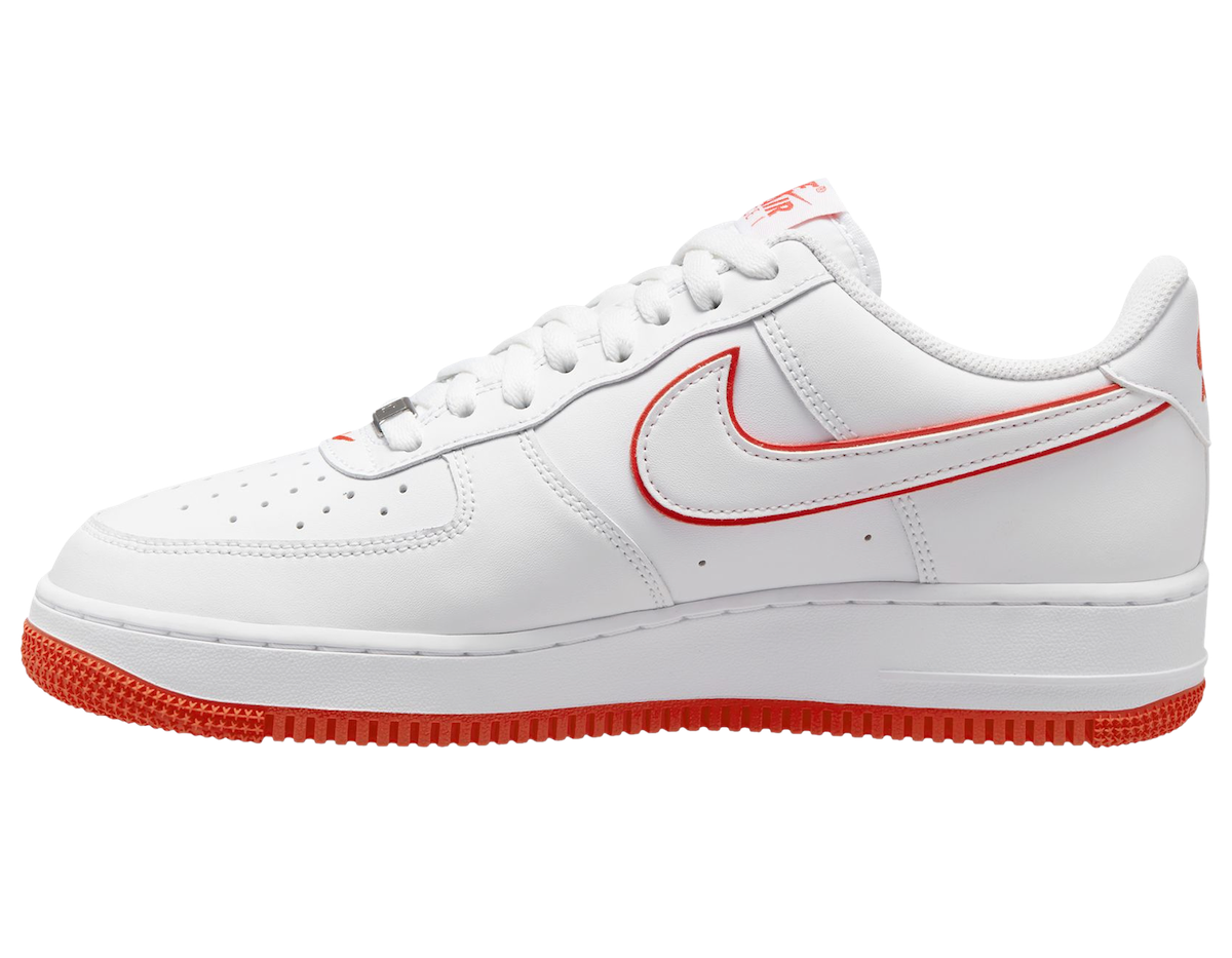 Nike Air Force 1 Low White Orange Picante Red DV0788-102 Release Date