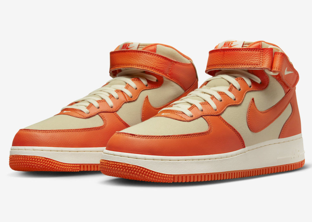 Nike Air Force 1 Mid Safety Orange Team Gold FB2036-700 Release Date